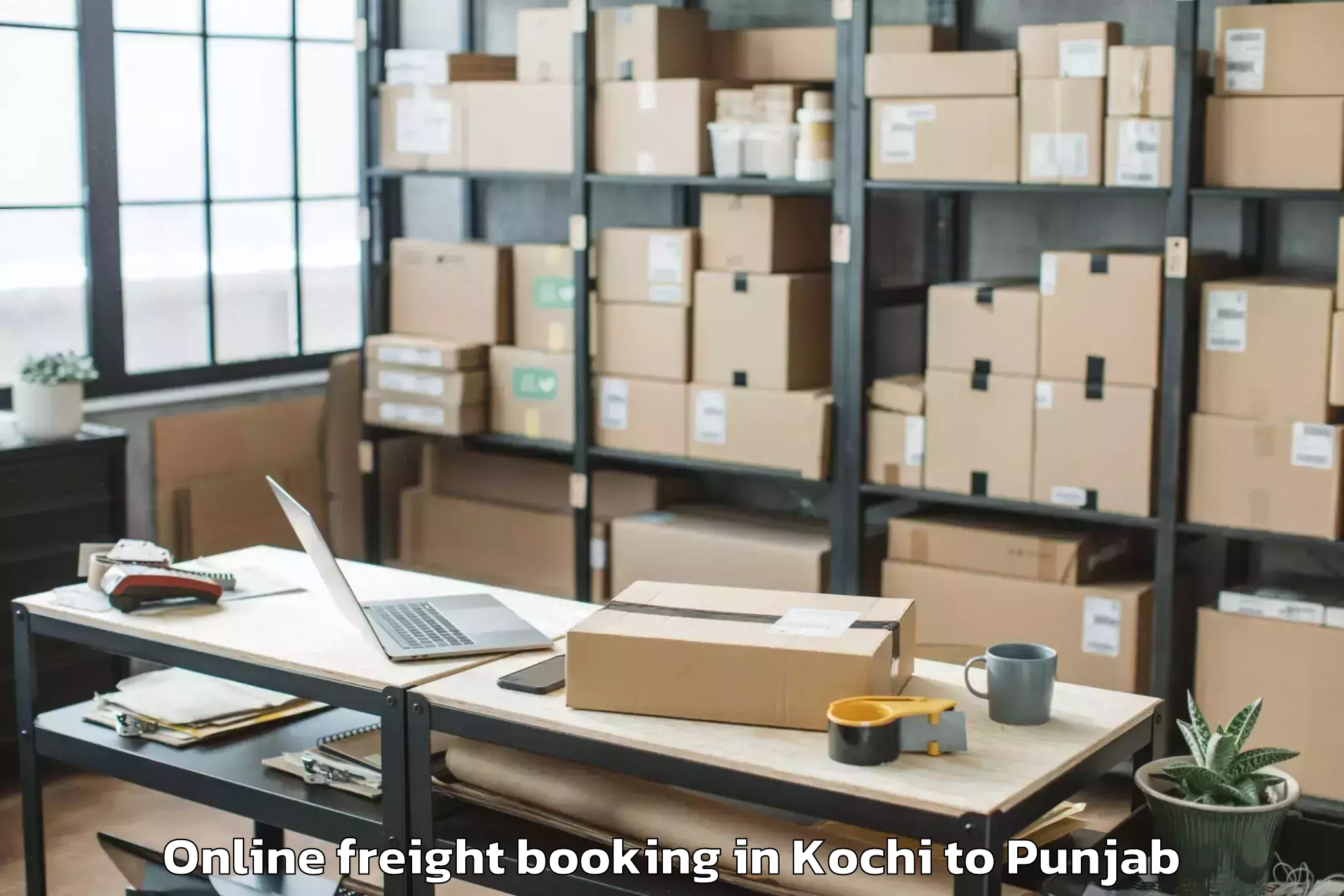 Get Kochi to Nurpur Kalan Online Freight Booking